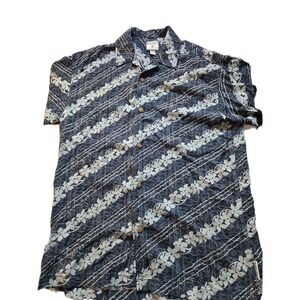 Bugle Boy Authentics Mens XL Rayon Hawaiian Shirt Short Sleeve Aloha Floral